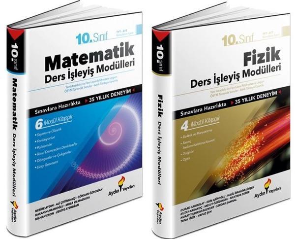 Aydın 2024 10. Sınıf Matematik + Fizik Ders İşleyiş Modülleri Seti 2 Kitap - Aydın Yayınları - Image 1