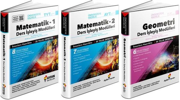 Aydın 2024 Tyt Ayt Matematik + Geometri Ders İşleyiş Seti 3 Kitap - Aydın Yayınları - Image 1