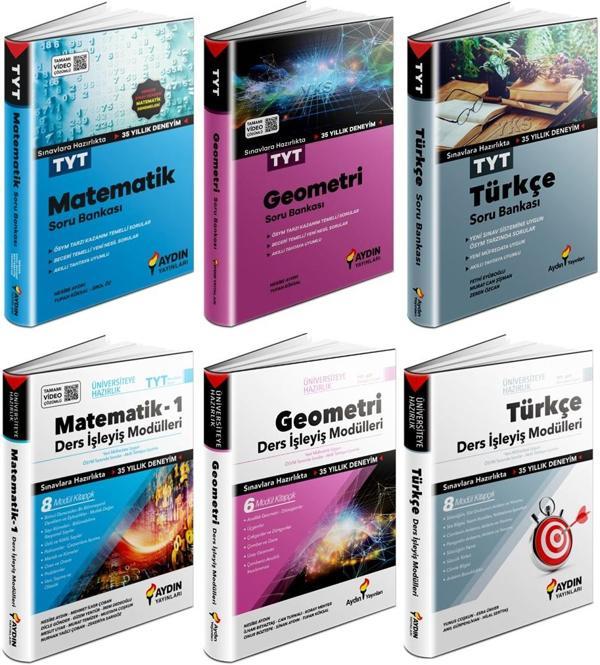 Aydın 2024 Tyt Matematik + Geometri + Türkçe Soru + Ders İşleyiş Seti 6 Kitap - Aydın Yayınları - Image 1