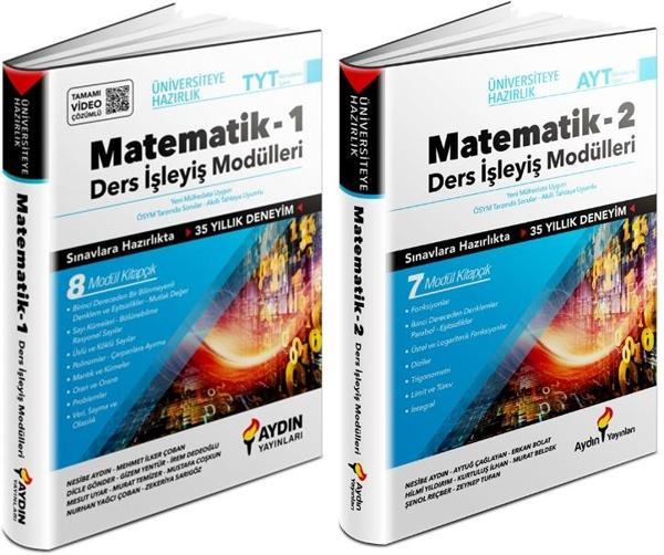 Aydın 2024 Tyt Ayt Matematik Ders İşleyiş Modülleri Seti 2 Kitap - Aydın Yayınları - Image 1