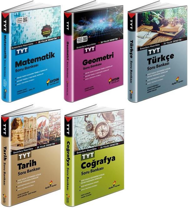 Aydın 2024 Tyt Matematik Geometri Türkçe Tarih Coğrafya Soru Seti 5 Kitap - Aydın Yayınları - Image 1