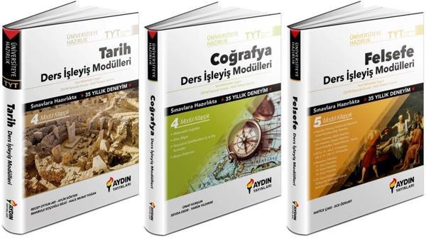 Aydın 2024 Tyt Tarih + Coğrafya + Felsefe Ders İşleyiş Seti 3 Kitap - Aydın Yayınları - Image 1