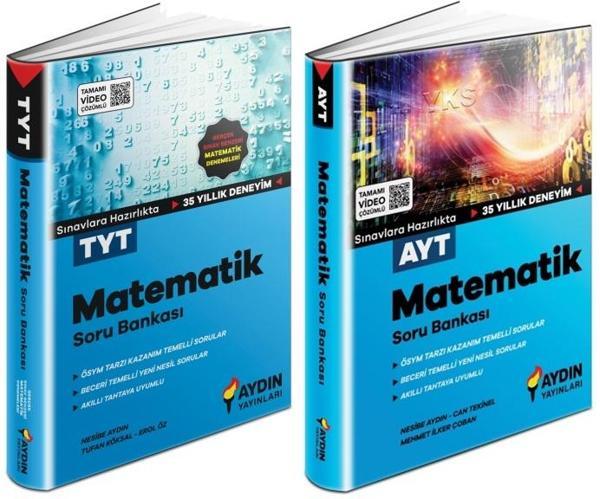 Aydın 2024 Tyt Ayt Matematik Soru Bankası Seti 2 Kitap - Aydın Yayınları - Image 1