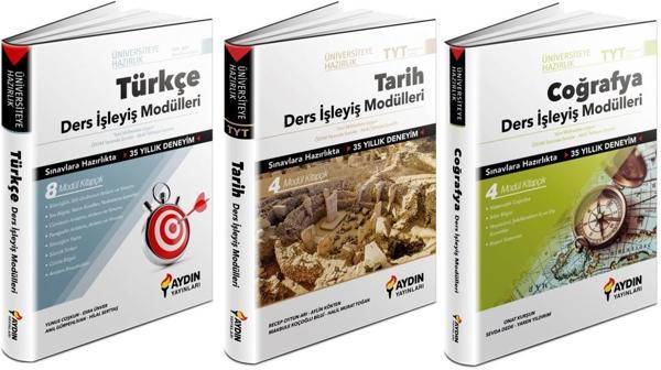 Aydın 2024 Tyt Türkçe + Tarih + Coğrafya Ders İşleyiş Seti 3 Kitap - Aydın Yayınları - Image 1