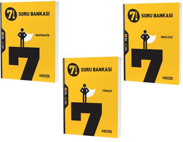 Hız 2024 7. Sınıf Matematik + Türkçe + İngilizce Soru Seti 3 Kitap - Hız Yayınları - Image 1