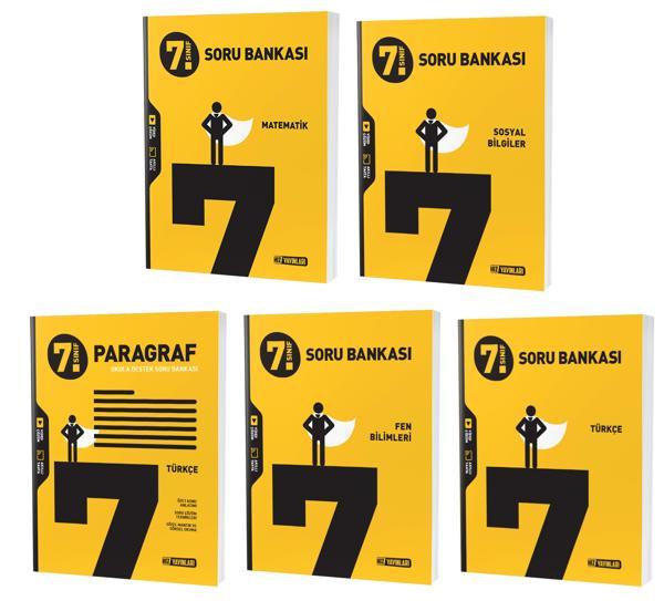 Hız 2024 7. Sınıf Matematik Türkçe Fen Sosyal Paragraf Soru Seti 5 Kitap - Hız Yayınları - Image 1