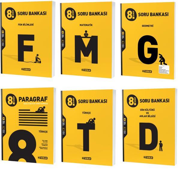 Hız Lgs 2024 8. Sınıf Matematik + Geometri + Türkçe + Fen + Paragraf + Din Soru Seti 6 Kitap - Hız Yayınları - Image 1