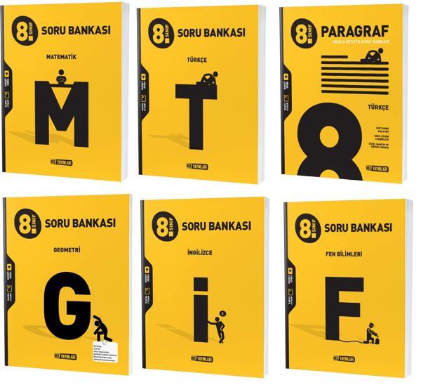 Hız Lgs 2024 8. Sınıf Matematik + Geometri + Türkçe + Fen + Paragraf + İngilizce Soru Seti 6 Kitap - Hız Yayınları - Image 1
