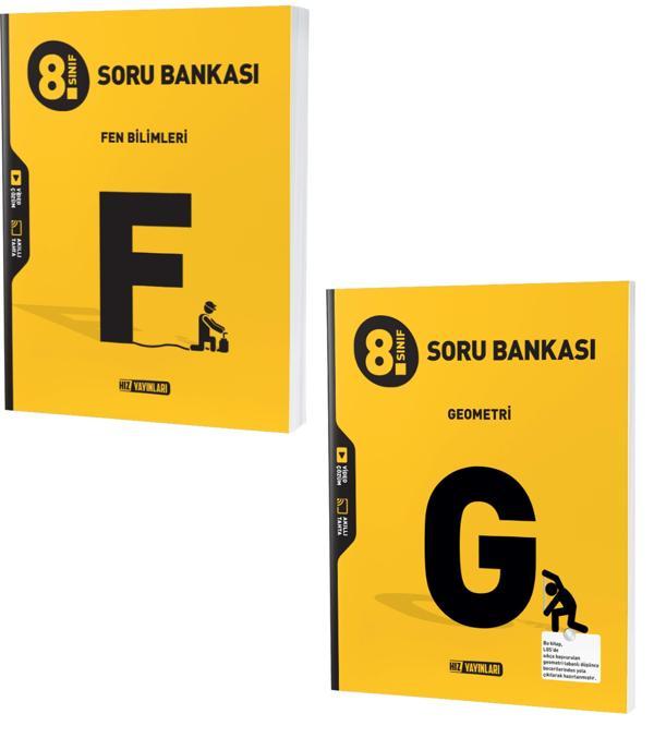 Hız Lgs 2024 8. Sınıf Fen Bilimleri + Geometri Soru Bankası 2 Kitap - Hız Yayınları - Image 1