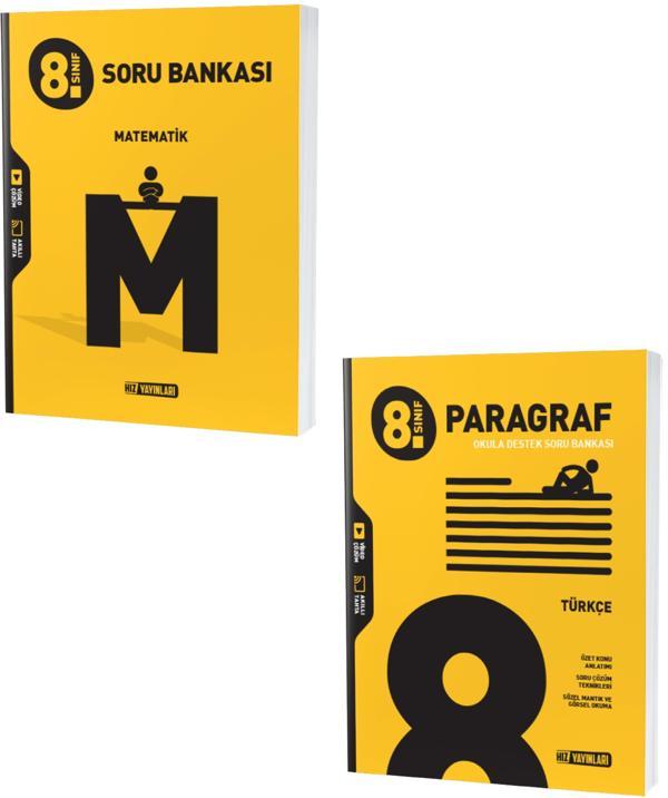 Hız Lgs 2024 8. Sınıf Matematik + Paragraf Soru Seti 2 Kitap - Hız Yayınları - Image 1