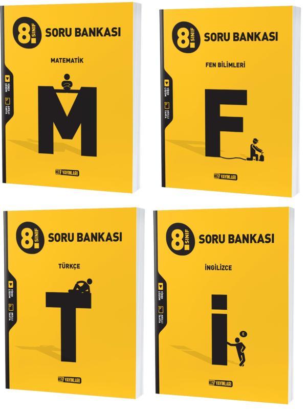 Hız Lgs 2024 8. Sınıf Matematik Türkçe Fen İngilizce Soru Seti 4 Kitap - Hız Yayınları - Image 1