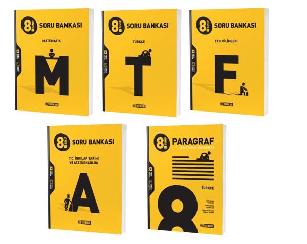 Hız Lgs 2024 8. Sınıf Matematik Türkçe Fen İnkılap Tarihi Paragraf Soru Seti 5 Kitap - Hız Yayınları - Image 1