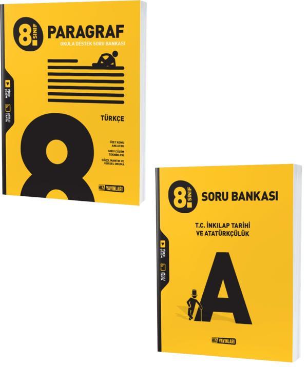 Hız Lgs 2024 8. Sınıf Paragraf + İnkılap Tarihi Soru Seti 2 Kitap - Hız Yayınları - Image 1