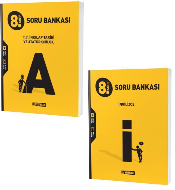 Hız Lgs 2024 8. Sınıf İnkılap Tarihi + İngilizce Soru Bankası Seti 2 Kitap - Hız Yayınları - Image 1