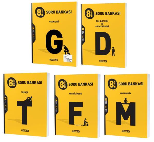 Hız Lgs 2024 8. Sınıf Matematik + Geometri + Türkçe + Fen + Din Soru Seti 5 Kitap - Hız Yayınları - Image 1