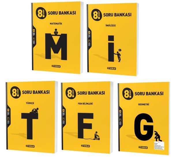 Hız Lgs 2024 8. Sınıf Matematik + Geometri + Türkçe + Fen + İngilizce Soru Seti 5 Kitap - Hız Yayınları - Image 1