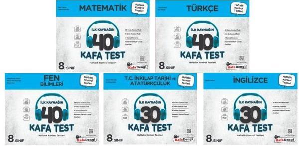 Kafadengi 2024 8. Sınıf Lgs Matematik + Türkçe + Fen + İngilizce + İnkılap Kafa Test Seti 5 Kitap - Kafa Dengi - Image 1