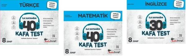Kafadengi 2024 8. Sınıf Lgs Matematik + Türkçe + İngilizce Kafa Test Seti 3 Kitap - Kafa Dengi - Image 1