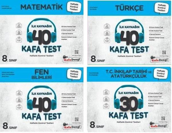 Kafadengi 2024 8. Sınıf Lgs Matematik + Türkçe +Fen + İnkılap Kafa Test Seti 4 Kitap - Kafa Dengi - Image 1