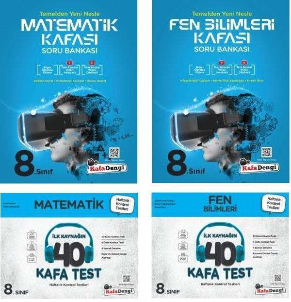 Kafadengi 2024 8. Sınıf Lgs Matematik Fen Bilimleri Kafa Soru + Test Seti 4 Kitap - Kafa Dengi - Image 1