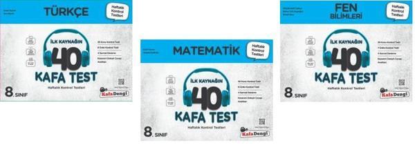 Kafadengi 2024 8. Sınıf Lgs Matematik Türkçe Fen Kafa Test Seti 3 Kitap - Kafa Dengi - Image 1