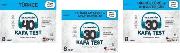 Kafadengi 2024 8. Sınıf Lgs Türkçe + Din + İnkılap Kafa Test Seti 3 Kitap - Kafa Dengi - Image 1