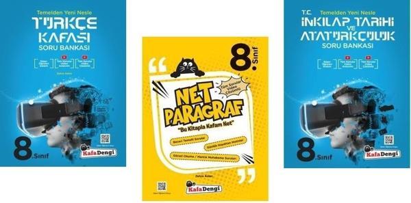 Kafadengi 2024 8. Sınıf Lgs Türkçe + Paragraf + İnkılap Kafası Soru Seti 3 Kitap - Kafa Dengi - Image 1