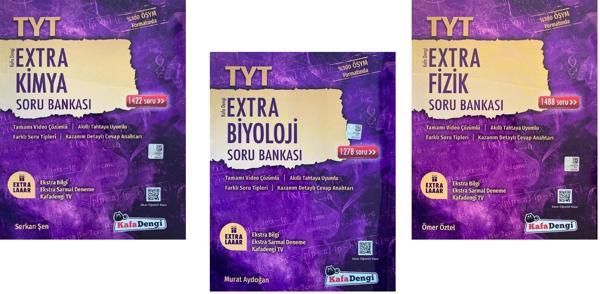 Kafadengi 2024 Tyt Fizik + Kimya + Biyoloji Extra Soru Seti 3 Kitap - Kafa Dengi - Image 1