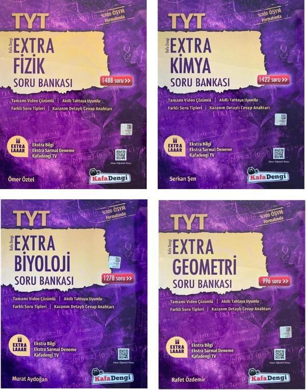 Kafadengi 2024 Tyt Geometri + Fizik + Kimya + Biyoloji Extra Soru Seti 4 Kitap - Kafa Dengi - Image 1
