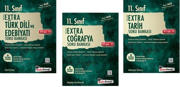 Kafadengi 2024 11. Sınıf Edebiyat + Tarih + Coğrafya Extra Soru Seti 3 Kitap - Kafa Dengi - Image 1