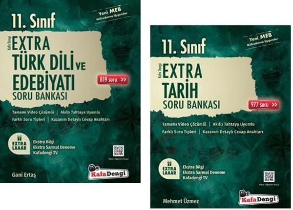 Kafadengi 2024 11. Sınıf Edebiyat + Tarih Extra Soru Bankası Seti 2 Kitap - Kafa Dengi - Image 1