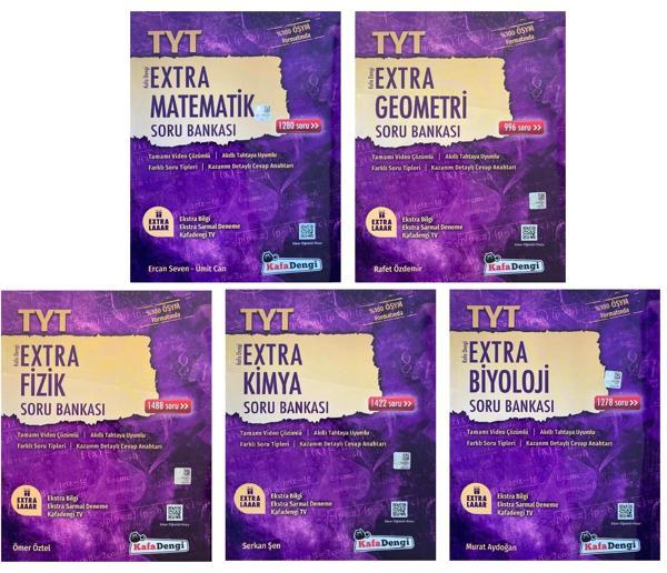 Kafadengi 2024 Tyt Matematik + Geometri + Fizik + Kimya + Biyoloji Extra Soru Seti 5 Kitap - Kafa Dengi - Image 1