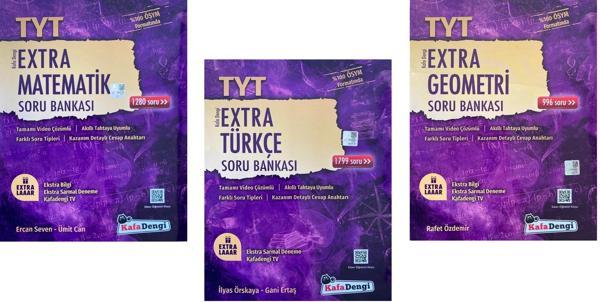 Kafadengi 2024 Tyt Matematik + Geometri + Türkçe Extra Soru Seti 3 Kitap - Kafa Dengi - Image 1