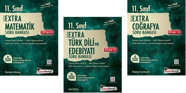 Kafadengi 2024 11. Sınıf Matematik + Edebiyat + Coğrafya Extra Soru Seti 3 Kitap - Kafa Dengi - Image 1