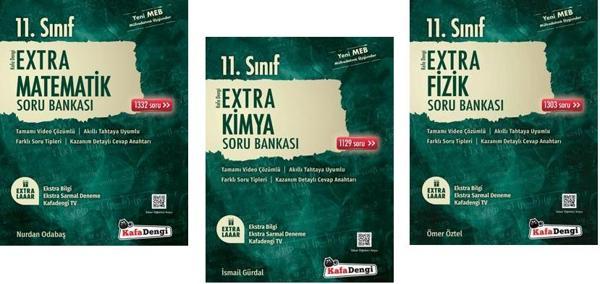 Kafadengi 2024 11. Sınıf Matematik + Fizik + Kimya Extra Soru Seti 3 Kitap - Kafa Dengi - Image 1