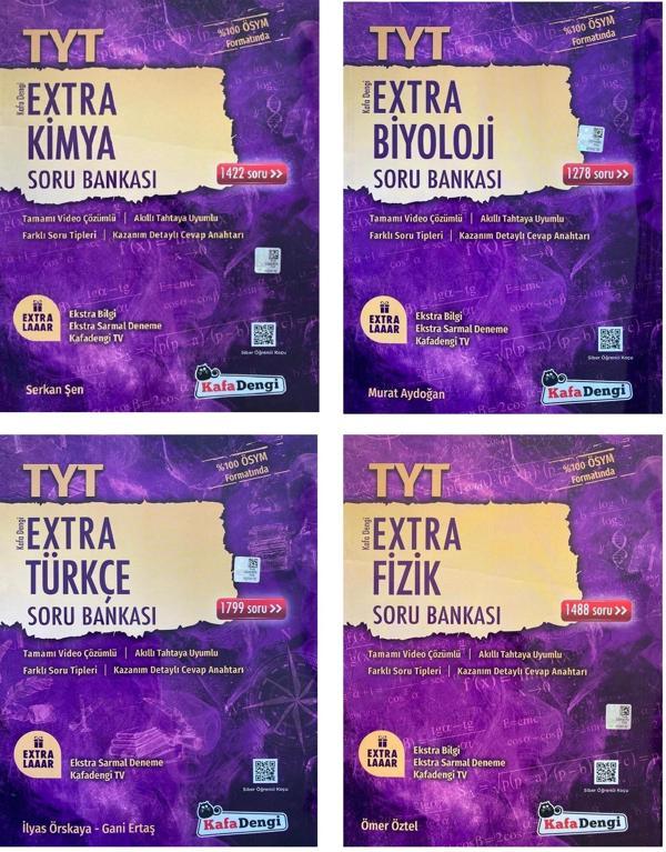 Kafadengi 2024 Tyt Türkçe + Fizik + Kimya + Biyoloji Extra Soru Seti 4 Kitap - Kafa Dengi - Image 1