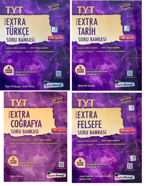 Kafadengi 2024 Tyt Türkçe + Tarih + Coğrafya + Felsefe Extra Soru Seti 4 Kitap - Kafa Dengi - Image 1