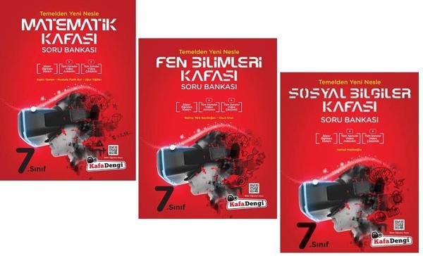 Kafadengi 2024 7. Sınıf Matematik + Fen + Sosyal Kafası Soru Seti 3 Kitap - Kafa Dengi - Image 1