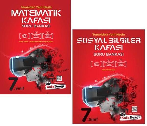 Kafadengi 2024 7. Sınıf Matematik + Sosyal Bilgiler Kafası Soru Seti 2 Kitap - Kafa Dengi - Image 1