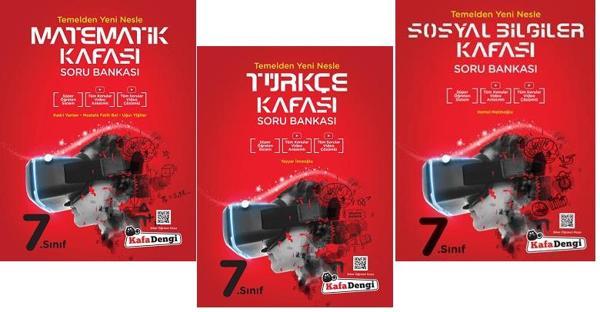 Kafadengi 2024 7. Sınıf Matematik + Türkçe + Sosyal Kafası Soru Seti 3 Kitap - Kafa Dengi - Image 1