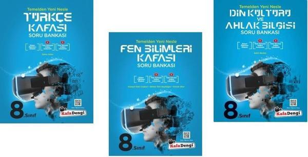 Kafadengi 2024 8. Sınıf Lgs Fen + Türkçe + Din Kafası Soru Seti 3 Kitap - Kafa Dengi - Image 1