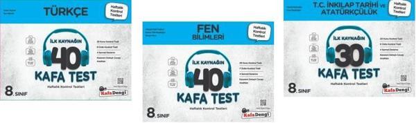 Kafadengi 2024 8. Sınıf Lgs Fen + Türkçe + İnkılap Kafa Test Seti 3 Kitap - Kafa Dengi - Image 1