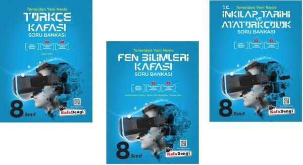 Kafadengi 2024 8. Sınıf Lgs Fen + Türkçe + İnkılap Kafası Soru Seti 3 Kitap - Kafa Dengi - Image 1