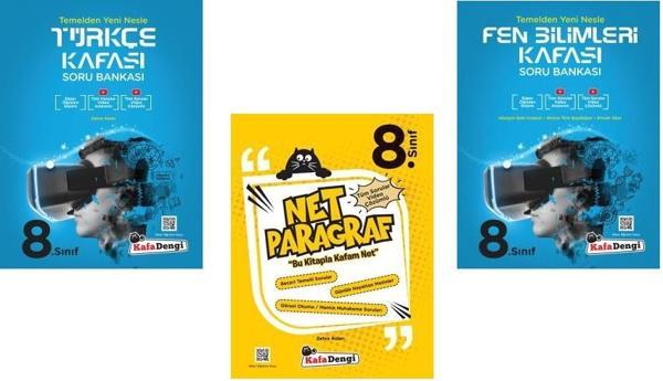 Kafadengi 2024 8. Sınıf Lgs Fen + Türkçe + Paragraf Kafası Soru Seti 3 Kitap - Kafa Dengi - Image 1