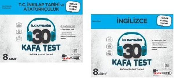 Kafadengi 2024 8. Sınıf Lgs İngilizce + İnkılap Tarihi Kafa Test Seti 2 Kitap - Kafa Dengi - Image 1