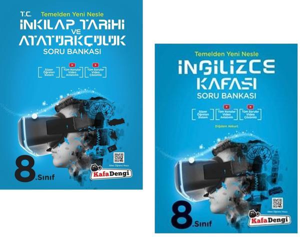 Kafadengi 2024 8. Sınıf Lgs İngilizce + İnkılap Tarihi Kafası Soru Seti 2 Kitap - Kafa Dengi - Image 1