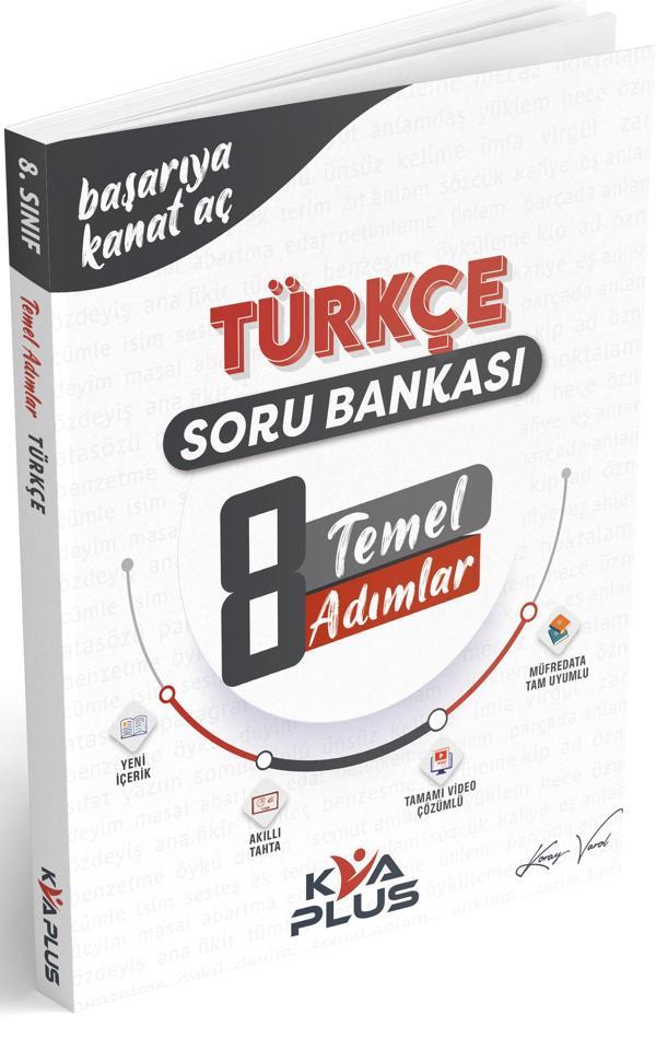 Kva 2024 8. Sınıf Türkçe Temel Adımlar Soru Bankası - KVA Yayınları - Image 1