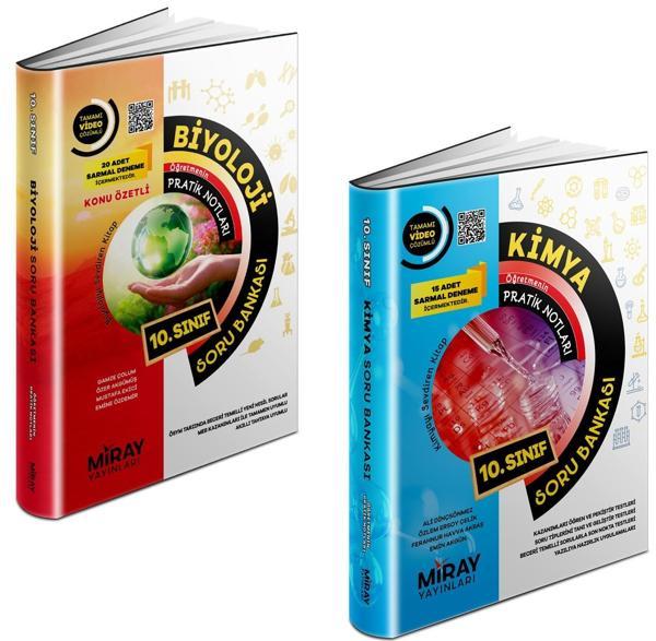 Miray 2024 10. Sınıf Kimya + Biyoloji Soru Seti 2 Kitap - Miray Yayınları - Image 1