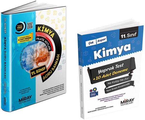 Miray 2024 11. Sınıf Kimya Soru Bankası + Yaprak Test Seti 2 Kitap - Miray Yayınları - Image 1