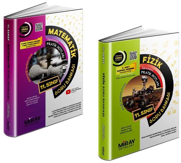Miray 2024 11. Sınıf Matematik + Fizik Soru Seti 2 Kitap - Miray Yayınları - Image 1
